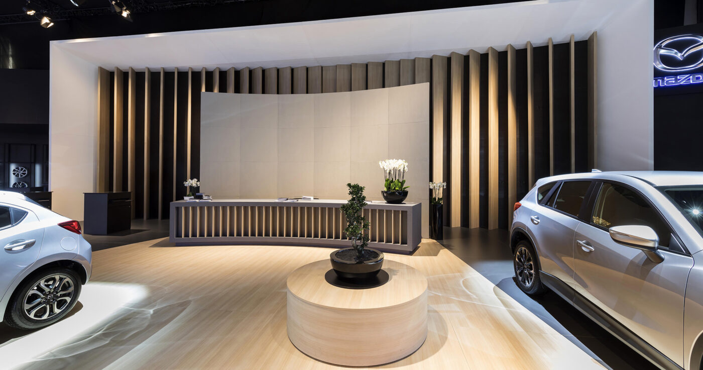 Interieur standenbouw Autosalon 2017 Brussel Mazda 6