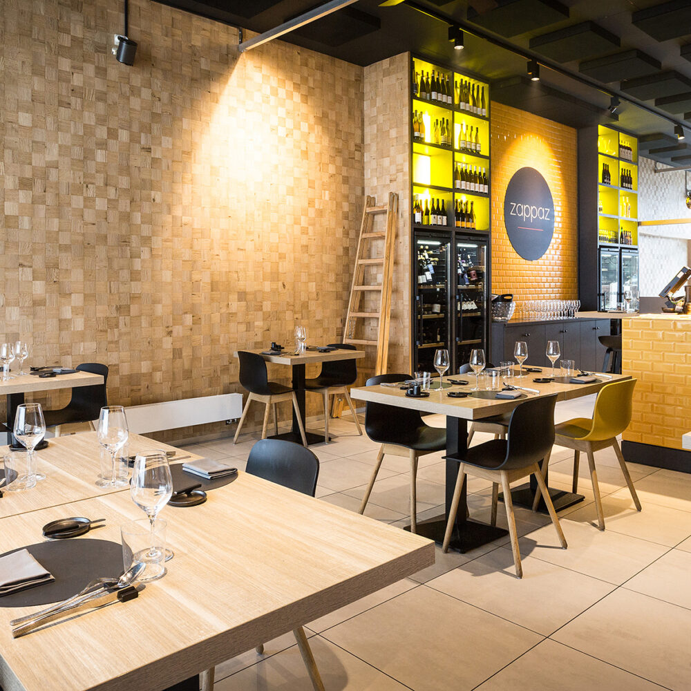 Horeca-inrichting ZAPPAZ, Leuven - Ontwerp Restaurant - Froyen & Zeitler