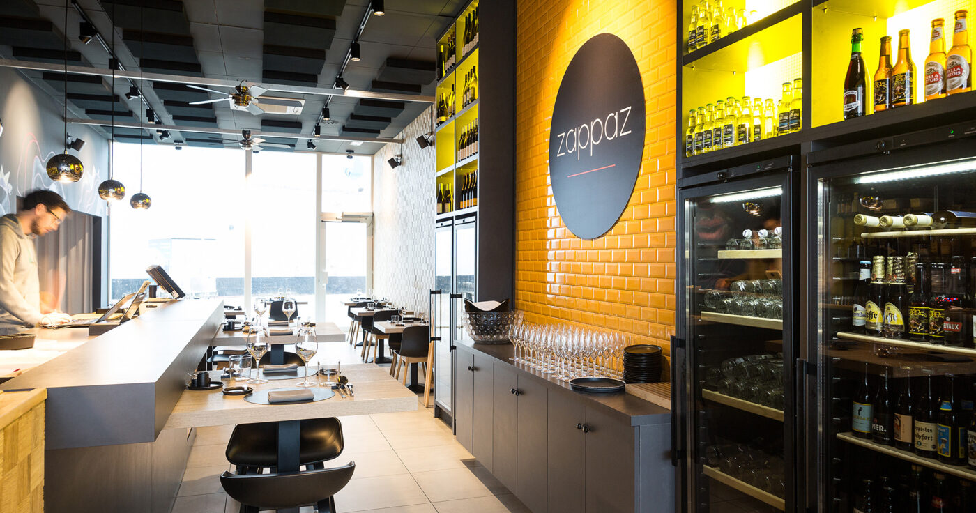 Horeca-inrichting ZAPPAZ, Leuven - Ontwerp Restaurant - Froyen & Zeitler