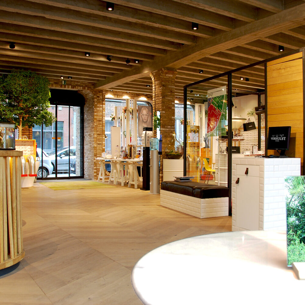 Winkelinrichting Optiek Leuven - Interieur Brillenzaak Verhulst