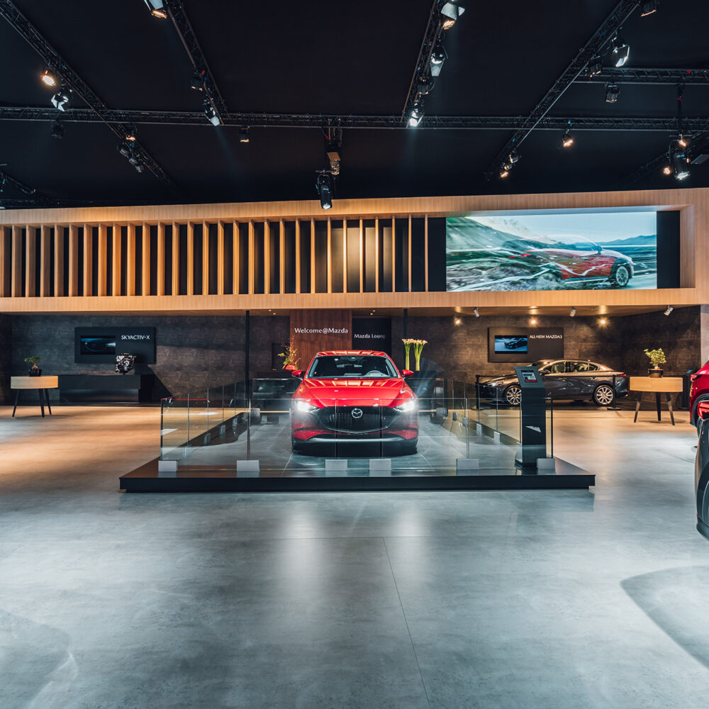 Ontwerp Beursstand Autosalon Brussel - Mazda - Interieurontwerp