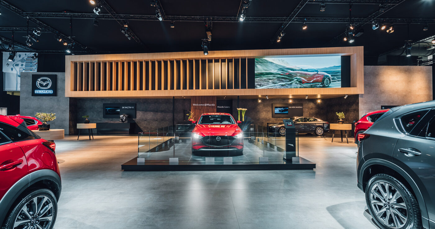 Ontwerp Beursstand Autosalon Brussel - Mazda - Interieurontwerp