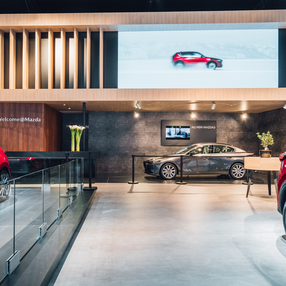 Ontwerp Beursstand Autosalon Brussel - Mazda - Interieurontwerp