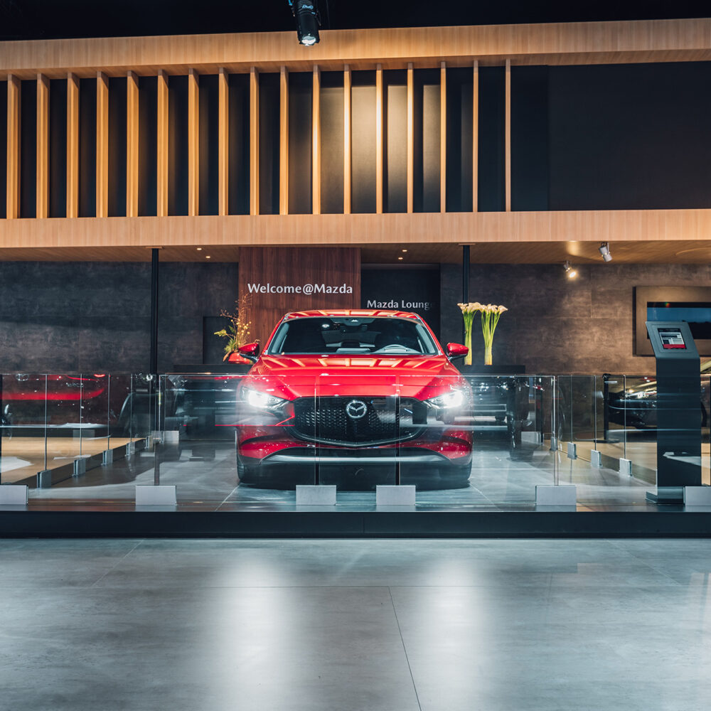 Ontwerp Beursstand Autosalon Brussel - Mazda - Interieurontwerp