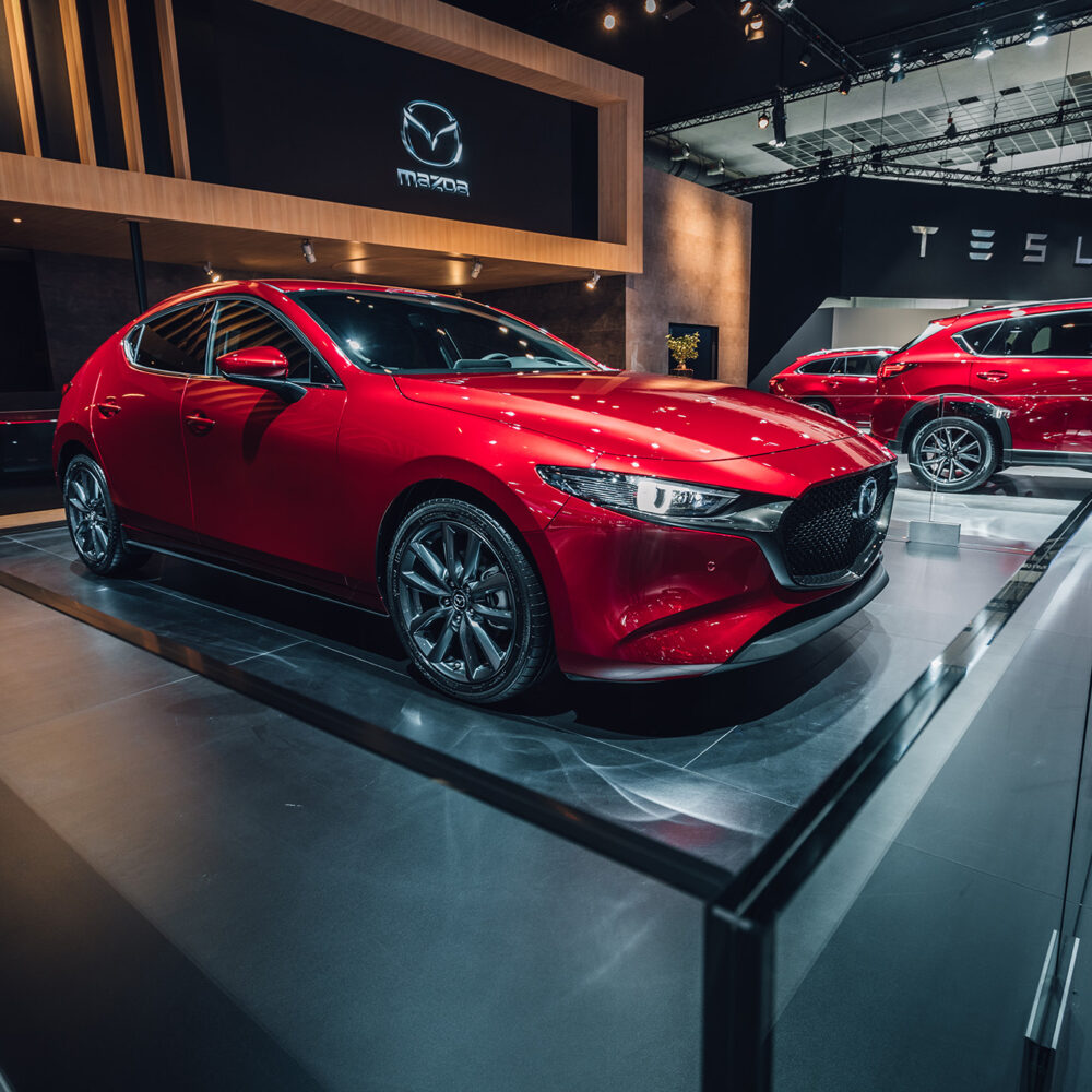 Ontwerp Beursstand Autosalon Brussel - Mazda - Interieurontwerp