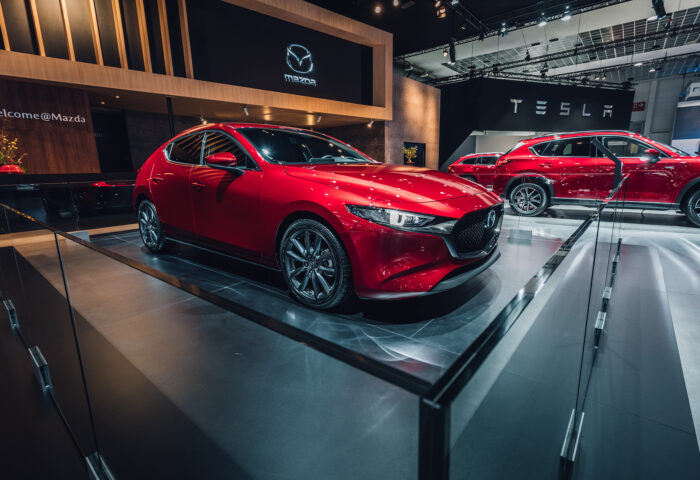 Ontwerp Beursstand Autosalon Brussel - Mazda - Interieurontwerp