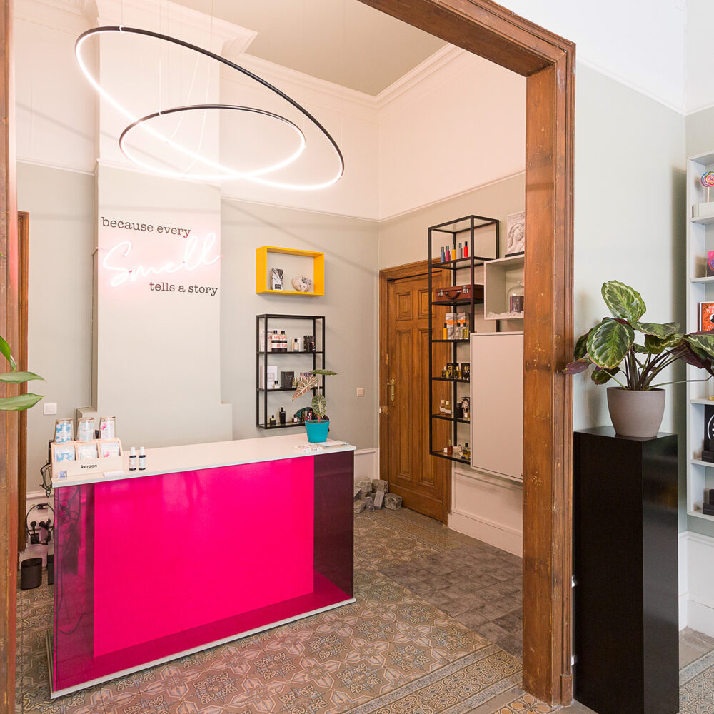 Winkelinrichting Brussel - Winkelinterieur - Inrichting parfumerie winkel Smell Stories