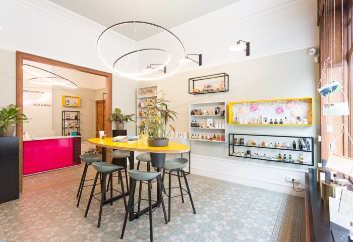 Winkelinrichting Brussel - Winkelinterieur - Inrichting parfumerie winkel Smell Stories