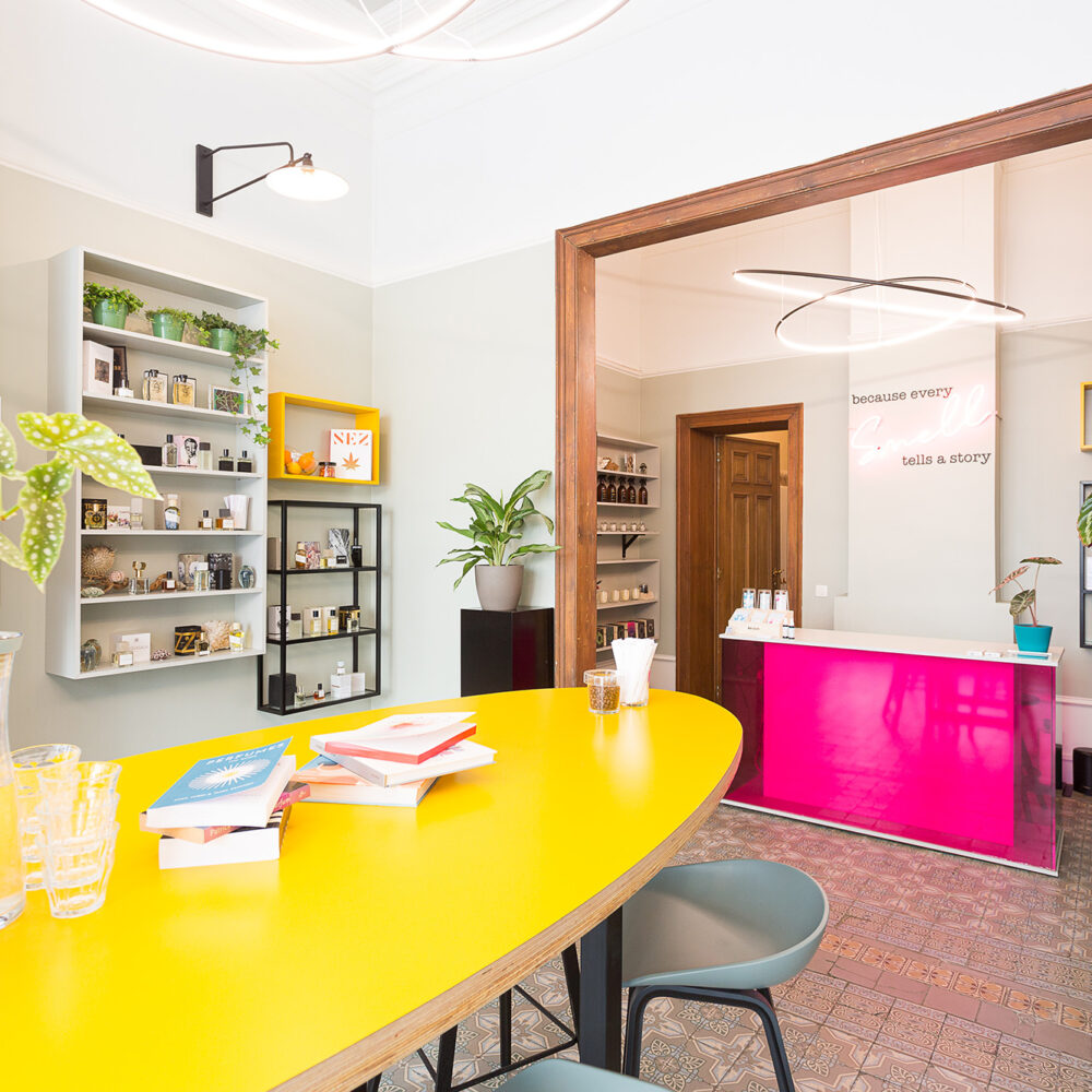 Winkelinrichting Brussel - Winkelinterieur - Inrichting parfumerie winkel Smell Stories