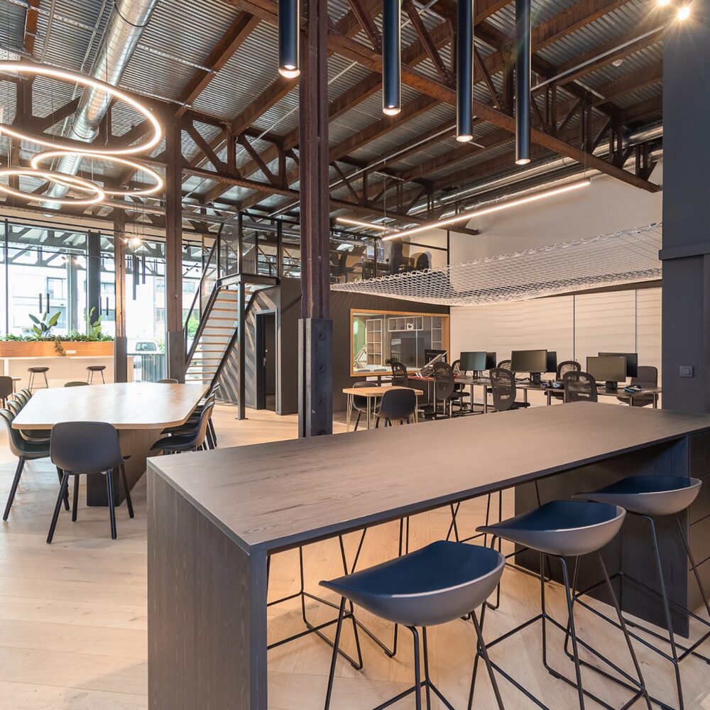 Kantoorinrichting Interieurarchitectuur Triangle Factory Gent
