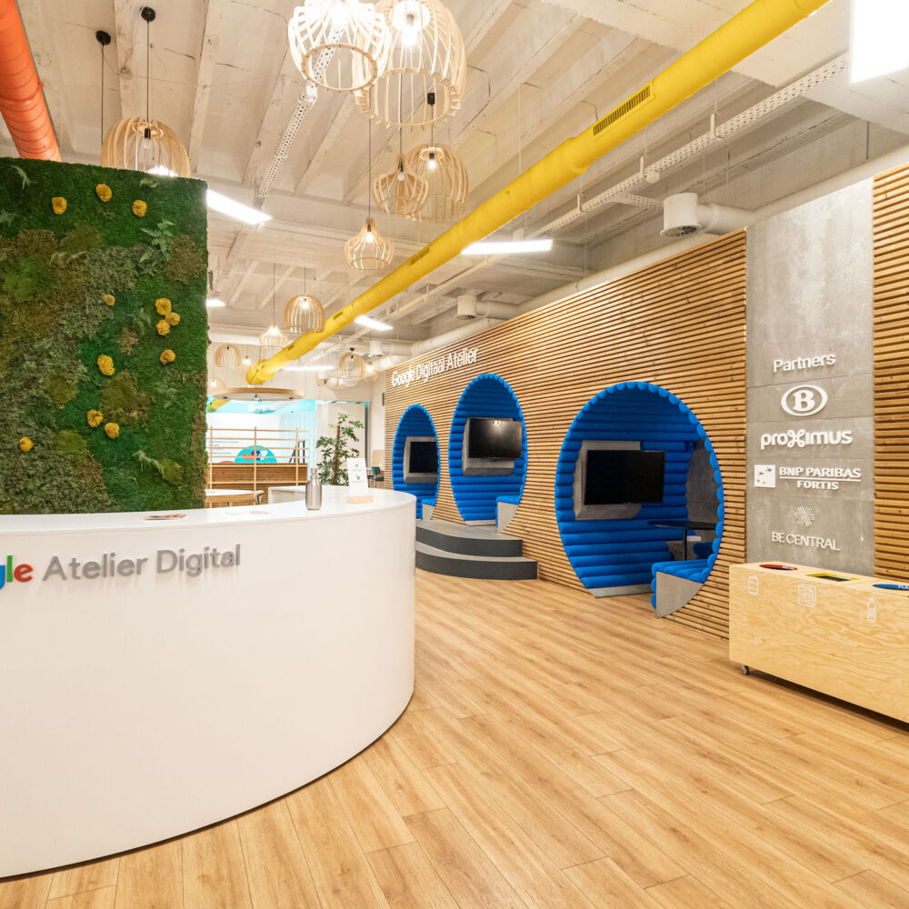 kantoorinrichting Brussel - Inrichting kantoorruimte - interieurarchitect - Google Digital Atelier Belgium